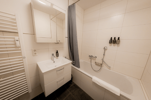 Modernes Badezimmer - Ferienwohnung Landshut - BONNYSTAY