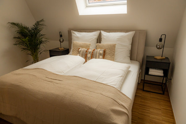 Bequeme Doppelbetten (Kingsize und Queensize) - Ferienwohnung in Passau