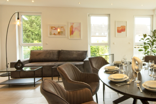 Comfortable sofa beds in the Rheinfelden vacation apartment - BONNYSTAY