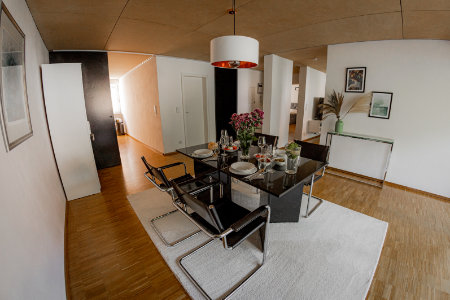 Bright large dining room