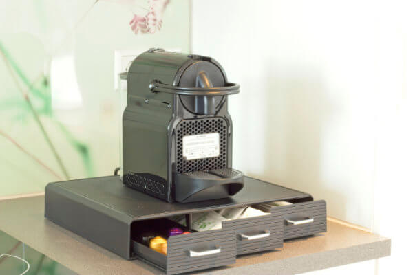 Fully equipped kitchen with coffee machine