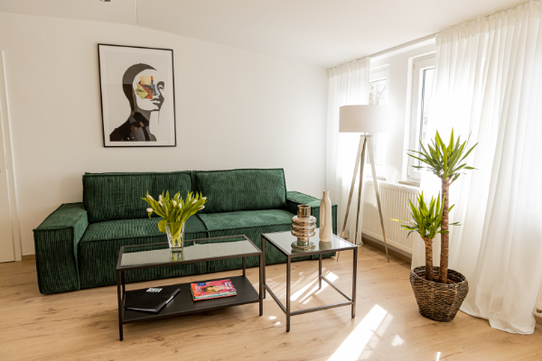 Schlafcouch - Ferienwohnung Landshut für 6 Gäste - BONNYSTAY Landshut