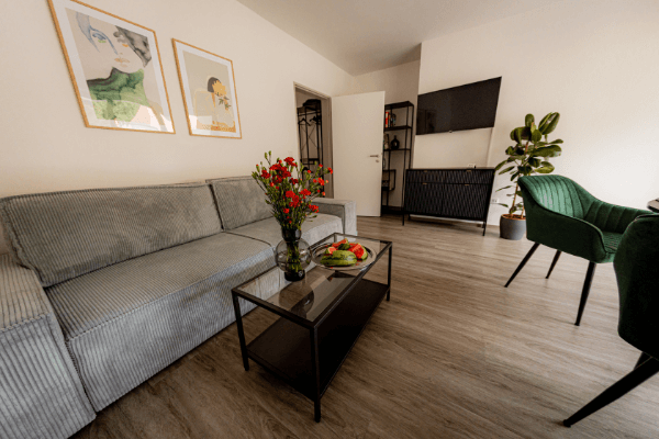 Sofa bed in the living room - Holiday flat Passau near the old town