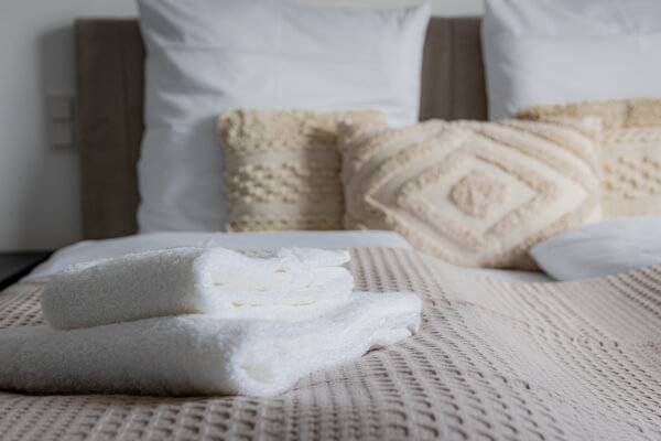 Ein Schlafzimmer plus Schlafcouch im Wohnbereich - Apartment Herzogenaurach