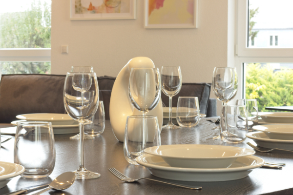 Kettle, coffee machine, wine glasses, dishwasher etc. in the Rheinfelden Black Forest apartment